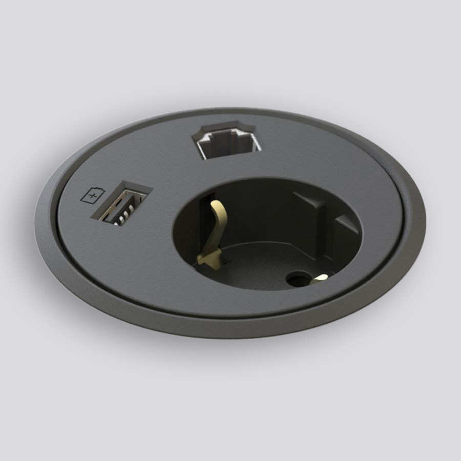 Encommium stortbui In zicht Stopcontact voor in je bureau met stroom en USB oplader